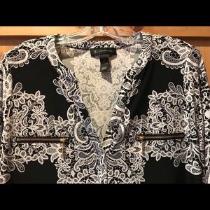 INC International Concepts Tops - 🎃 SALE INC Long Sleeved Black White Blouse NWOT INC International Concepts Tops - 🎃 SALE INC Long Sleeved Black White Blouse NWOT